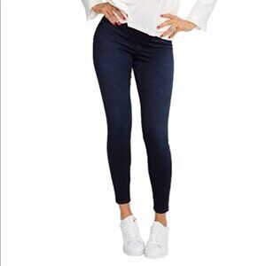 Spanx Jean-ish Ankle Leggings Dark Wash Blue Pull On Jeans Size XS Petite XSP